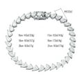 thumbnail image 2 of 4×6MM Pear Cut Moissanite Tennis Bracelet for Women Men 925 Sterling Silver 18K White Gold Plated Diamond Chain Bracelet Luxury Dainty D Color VVS1 Tennis Bracelet Men Jewelry 16-21CM, 2 of 7