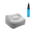 thumbnail image 3 of MERIGLARE Repose-Jambes Gonflable avec Gonfleur Compact Créatif en PVC Réutilisable pour Trains Gris, 3 of 9