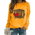 thumbnail image 1 of EQWLJWE T-Shirts de Baseball Maman pour Femmes Manches Longues Raglan Chandail Tops Saison de Football T-shirt Graphique Col Rond Blouse Manches Longues pour Femmes Tendance Grande Taille Tops d'Halloween, 1 of 5