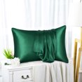 thumbnail image 4 of Mashaouyo Clearance 2PCS Standard Size Satin Pillow Covers With Envelope Closure Simple Home Solid Pillow Cover, 4 of 4