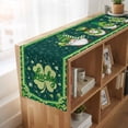 thumbnail image 6 of Table Runners 70 Inches Long Dress Scarves, St. Patrick's Day Farmhouse Coffee/Dining/Kitchen Table Decor, Holiday Table Runner, Lucky Shamrock Gnomes Spring Green 13x70 Inch, 6 of 9