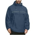 thumbnail image 2 of Zimjoy Mens Windbreaker Jackets Lightweight M-5XL Packable Waterproof Rain Jacket Breathable Hooded Men's Lightweight Jackets Adjustable Neckline Spring Travel Running Hoodies, Navy 5XL, 2 of 5