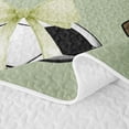 thumbnail image 5 of Homewish Soccer Football Twin Quilt Set For Kids,Camo Bowknot Twin Coverlet Set,Green,2pcs, 5 of 7