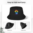 thumbnail image 3 of Bucket Hats Fashion Sun Cap Packable Outdoor Fisherman Hat for Women and Men Pride Heart Bucket Hats, 3 of 8
