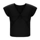 thumbnail image 5 of Camisetas para las Mujeres de Ajuste Suelto Casual Sólido V-Cuello Blusa, Moda Manga Corta Cuello Redondo Top para el Hogar Y el Uso Diario, Tela Suave, 5 of 7