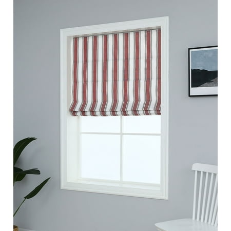 Everyday Celebration Yarn Dyed Roman Shades Blind  Vertical Stripe Room Darkening Window Shades