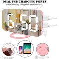 thumbnail image 5 of Reloj despertador digital, pantalla de espejo LED grande, 2 puertos de carga USB, brillo ajustable automáticamente, hermoso reloj moderno en dormitorio y oficina,, 5 of 5