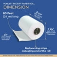 thumbnail image 6 of Vonlyst Receipt Paper Roll for Clover Mini and Clover Mobile Thermal Printer 2 1/4" x 80' 30 Rolls, 6 of 7