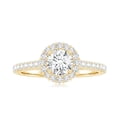 thumbnail image 4 of Rosec Jewels - Lab Grown Diamond Circle Engagement Ring with Halo (EF-VS Quality), 18K Yellow Gold, US 12.00, 4 of 8