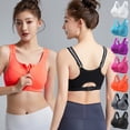thumbnail image 2 of Sujetador deportivo para mujer de alta resistencia a prueba de golpes push-up fitness yoga chaleco de belleza sin anillo de acero cremallera frontal ropa interior deportiva, 2 of 2