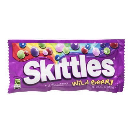 Skittles Wild Berry Candy Single Pack 2.17 ounce (Pack of 18)