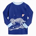 thumbnail image 5 of Toddler Baby Boy Outfit Sets Fall Winter Clothes 2T 3T 4T 5T 6T 7T 2PCS Long Sleeve 3D Dinosaur Printed T Shirts Tops Long Pants Outfits Clothes Set Kaprioy Dinosaur Pajamas Sleepwear, 5 of 6