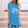 thumbnail image 2 of Pompotops Chemises Mode Décontractée pour Femmes Manches Courtes Tee-Shirt Ample Tunique Blouse, 2 of 4