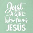 thumbnail image 5 of Wild Bobby Just A Girl Who Loves Jesus Inspirational/Christian Women Racerback Tank Top, Mint, Medium, 5 of 5