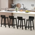 thumbnail image 6 of Topcobe Wood Bar Stools Set of 2 with Solid Back and Seat, Modern Furniture for Living Room-Black, 6 of 9