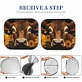 thumbnail image 6 of Fotbe Sunflower Butterfly Cow 2-Piece Car Windshield Sun Shade | Sun Blocker for Car Windshield | Foldable Automotive Interior Accessories for Sun Protection-Small, 6 of 7