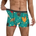 thumbnail image 2 of Salouo Hens And Rooster Print Men's Boxer Briefs,Breathable Underwear Elastic Waistband Briefs for Men -Large, 2 of 8