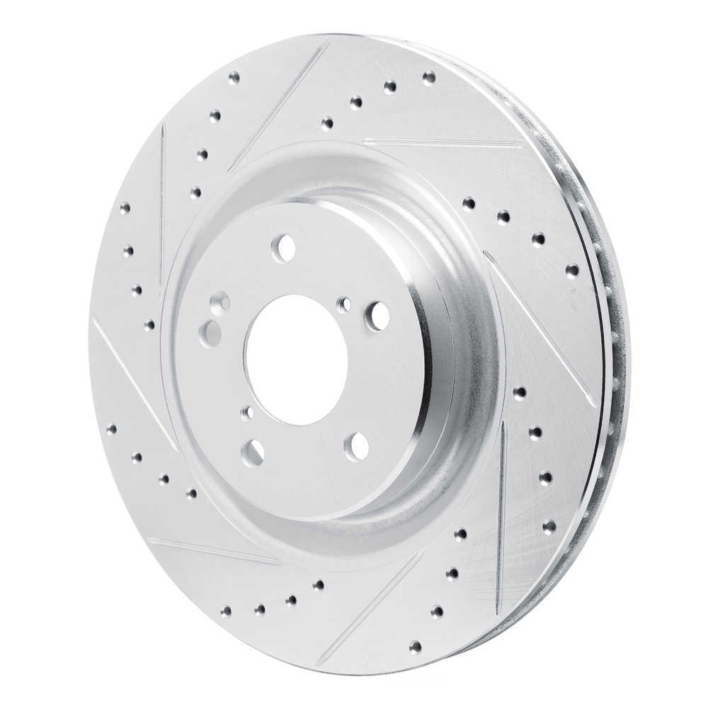 Dynamic Friction Company 631-58037L DFC Brake Rotor - Drilled And Slotted - Silver