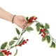 thumbnail image 4 of Guirnalda navideña de frutos rojos con piñas, guirnalda de frutos artificiales, adornos navideños para chimeneas de interior y exterior, vacaciones de invierno, decoración navideña para el, 4 of 5