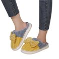 thumbnail image 3 of Vedolay Women's Slippers Cute Plush Slippers House Non-Slip Indoor Warm Shoes Yellow,39, 3 of 5