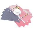 thumbnail image 2 of ZNDUO Placemats, 6 PCS Heat Resistant Stain Resistant Woven PVC Insulation Placemats, Durable Washable Elegant Table Mats for Dining-Abstract Pastel Art, 18"x12", 2 of 6