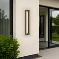 thumbnail image 6 of 27 Inch Long Aluminum Modern LED Outdoor Wall Lights 2900K, Slim Linear Black Exterior Lighting Fixtures Wall Mount IP65 Waterproof Outside Sconce Light for House Garage Front Porch Patio, 6 of 7