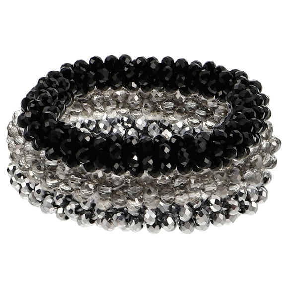 OUNONA  3 Pcs Hair Clips Barrettes Crystal Headband Ponytail Holders