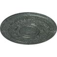 thumbnail image 3 of 33 7/8"OD x 1 3/8"P Dauphine Ceiling Medallion (Fits Canopies up to 13 1/4"), Hand-Painted Athenian Green Crackle, 3 of 6