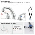thumbnail image 4 of PARLOS 2-Handle Widespread Bathroom Sink Faucet, Brushed Nickel, 4 of 7
