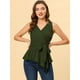 thumbnail image 3 of Tops de Verano Allegra K Sin Mangas Con Escote En V Ejercito Verde S, 3 of 5