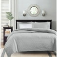 thumbnail image 3 of Madison Park Full/Queen Quebec 3-Piece Reversible Quilt Set, Grey, 3 of 5