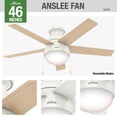thumbnail image 2 of Ventilador de Techo Hunter Fan Anslee Blanco con Luz 46 pulgadas, 2 of 5