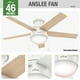 thumbnail image 2 of Ventilador de Techo Hunter Fan Anslee Blanco con Luz 46 pulgadas, 2 of 5