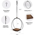 thumbnail image 4 of Hanging Planters for Indoor Plants - Plant Hanger Outdoor Pack of 2, Metal Plant Hanger Mid Century, Hanging Wall Ceiling Window, Gift for Mom, Plant Lovers, Housewarming, 4 of 15