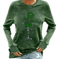 thumbnail image 2 of Craaazy Women's St Patricks Day T-shirts Crewneck Long Sleeve Tops Gifts, 2 of 6