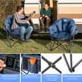 thumbnail image 2 of 2 Pack Oversized Heated Camping Chair, 3 Heating Levels Soft Padded Camp Chairs with Storage Bag, Portable Folding Outdoor Heated Moon Chair for Lawn Patio Beach and Picnics, 2 of 7