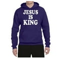 thumbnail image 2 of Jesus Is King Bible Scripture | Mens Christian Hooded Sweatshirt Graphic Hoodie, Purple, 2XL, 2 of 3