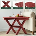 thumbnail image 5 of SERWALL Small Folding Side Table set 2, HDPE All Weather Adirondack End Table, No Assembly Required, Red, 5 of 8