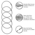thumbnail image 3 of Stainless Steel Wire Keychains 2.0mm 6.3 Inches Aircraft Cable Key Ring Loops for Hanging Luggage Tags or ID Tags (100 Pack), 3 of 6