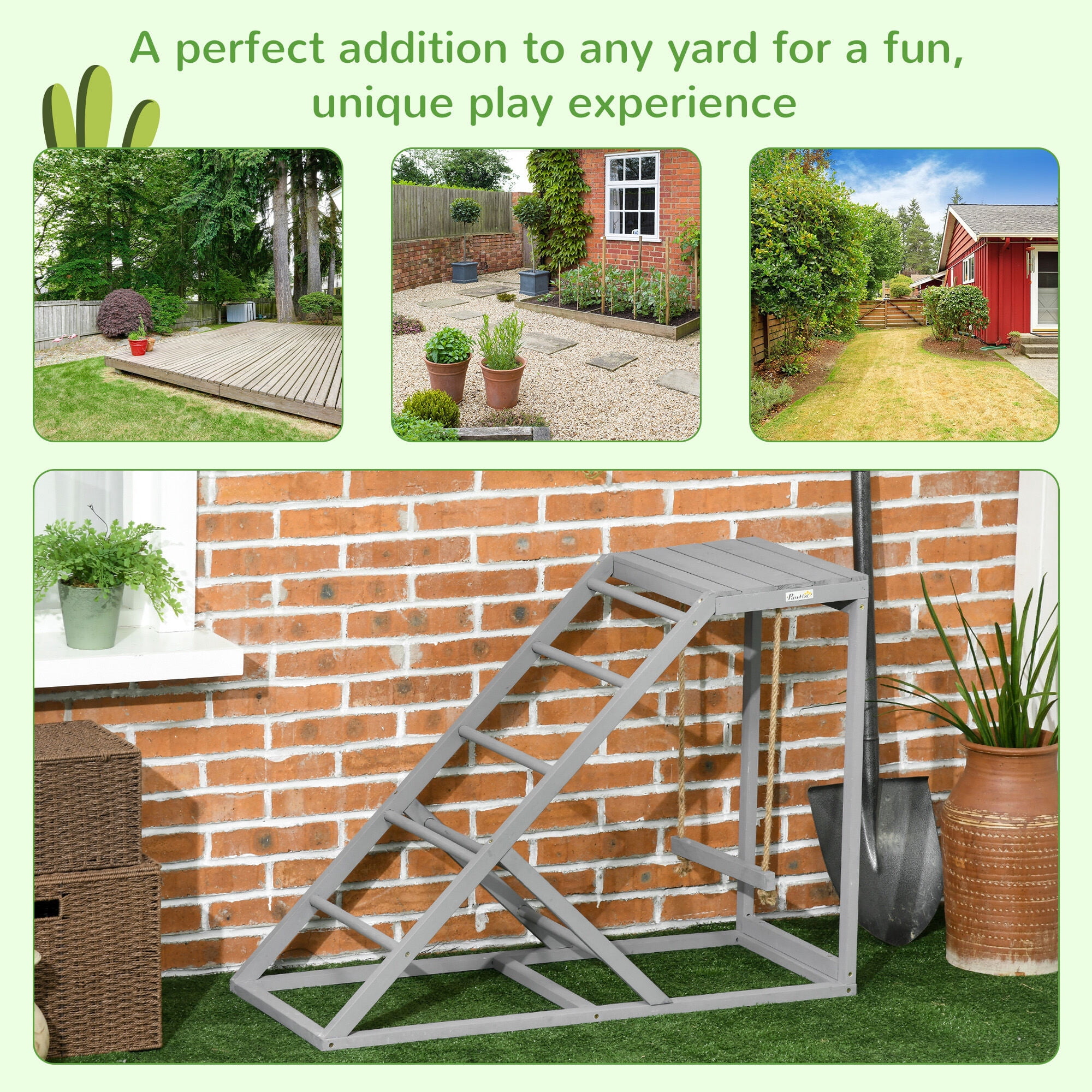 Orthopedic Dog Bed, PawHut Chicken Activity Play for Healthy & Happy Animals, Swing Set with Chicken Perches & Hen Ladder, Chicken Coop Toy, Gray, Gray Dog Bed,Wood Cat Bed