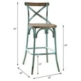 thumbnail image 4 of ACME Zaire Bar Chair in Antique Sky and Antique Oak, 4 of 4