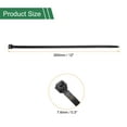 thumbnail image 2 of Uxcell 150pack Cable Zip Ties, Plastic Nylon Ties Wraps, 12-Inch/300mm Self-Locking Wire Cord Zip-Ties, Black, 2 of 7