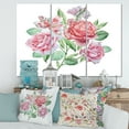 thumbnail image 2 of Designart ' Spring Flowers Alstroemeria Pink Roses ' Traditional Canvas Wall Art Print, 2 of 3