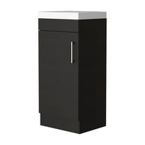 FM FURNITURE Toledo Bathroom Vanity 1 Door Engineered Wood Black