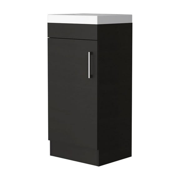 FM FURNITURE Toledo Bathroom Vanity 1 Door Engineered Wood Black