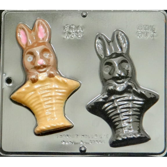 817 Bunny in Basket Chocolate Candy Mold