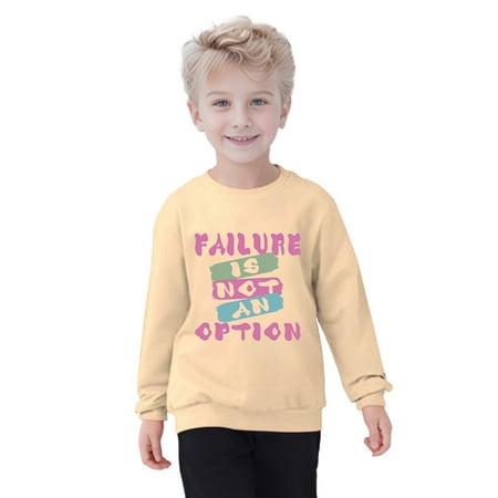 

Hoodies for Teen Girls Kid’ Autumn and Winter Long Sleeves Plus Hoodie Letter Printed Casual Thick Warm Round Neck Children s Wear Hoodies for Boys(Color:Brown Size:5-6 Years)