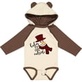 thumbnail image 3 of Inktastic Baby It's Cold Outside Cute Snowman in Plaid Print Boys or Girls Long Sleeve Baby Bodysuit, 3 of 5