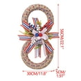 thumbnail image 3 of PALIFEUR 4th of July Wreath, 11.81 Inch Patriotic Wreaths for Front Door, Artificial Floral Door Wreaths Decorations for Memorial Day Independence Day Veterans Day, Red Blue White, 3 of 5