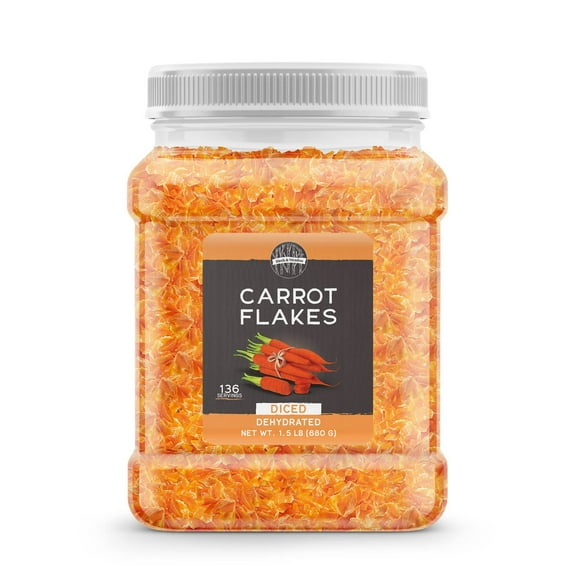 Birch & Meadow 1.5 lb Carrot Flakes, Dehydrated & Diced